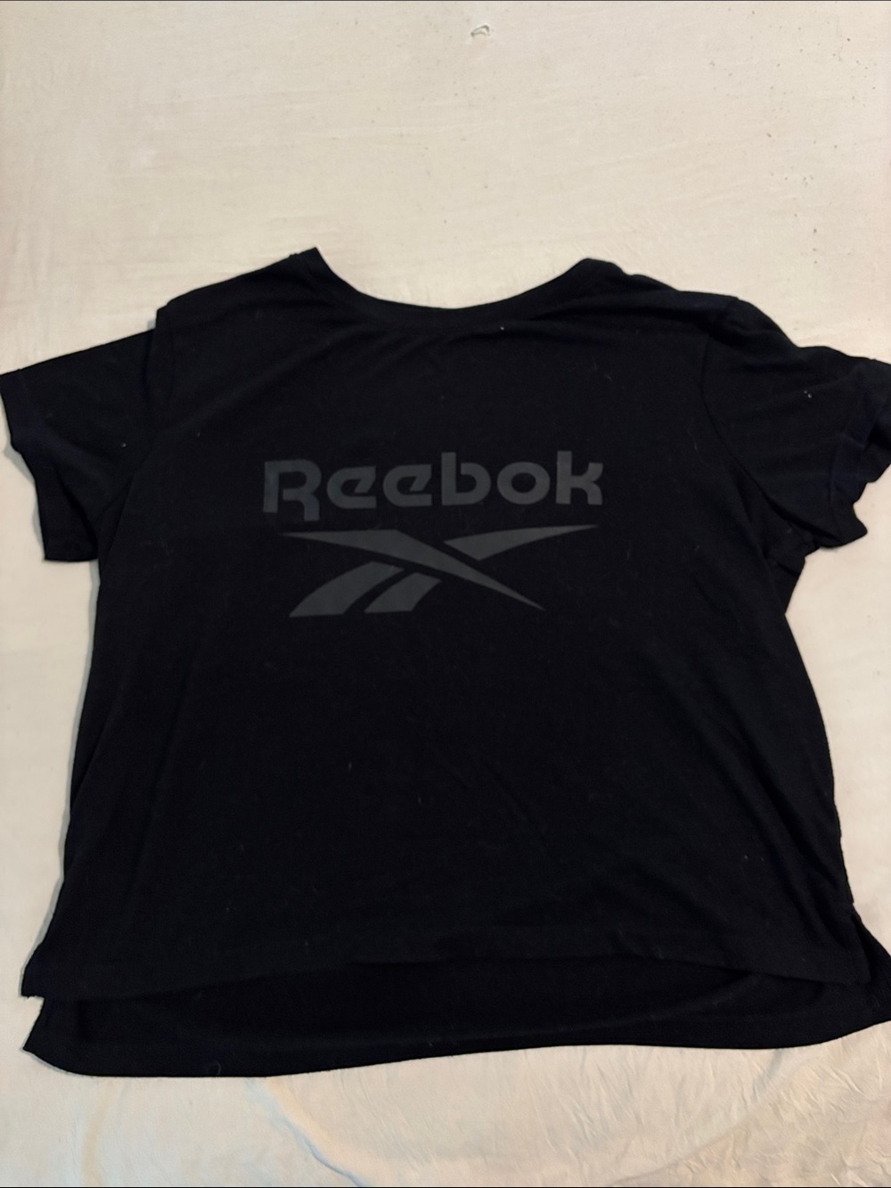Reebok Black Logo Crop Top